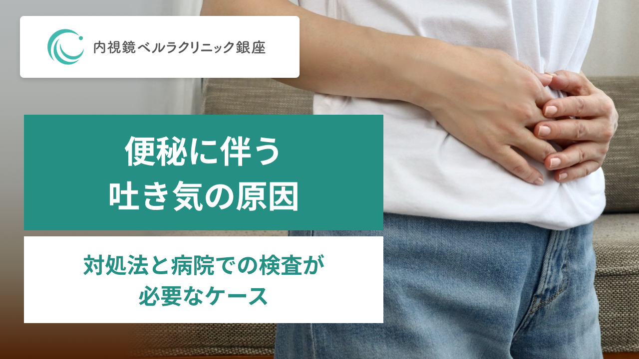 便秘に伴う吐き気の原因｜対処法と病院での検査が必要なケース
